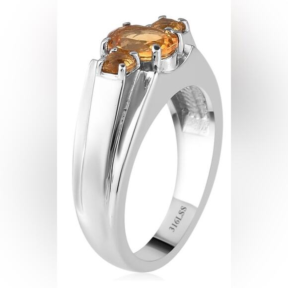 Serra Gaucha Men’s Citrine Ring in Stainless Steel Size 12, 1.5 ctw - Picture 4 of 6